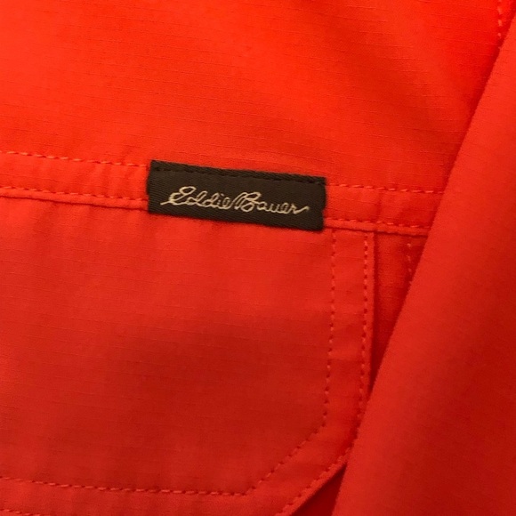 Eddie Bauer Men's Button-up Shirt Orange Size XL - Picture 2 of 8